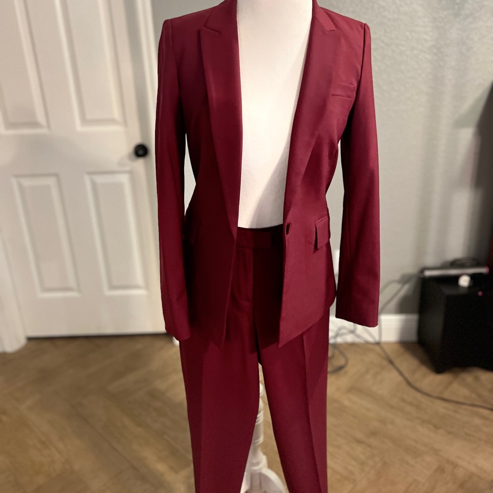 ANTONIO MELANI Red Blazer Tailored Fit Notched Lapels